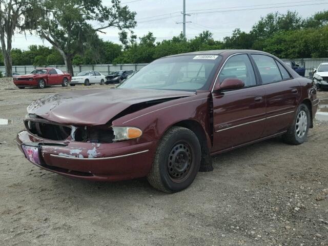 2G4WS52J011135505 - 2001 BUICK CENTURY CU BURGUNDY photo 2