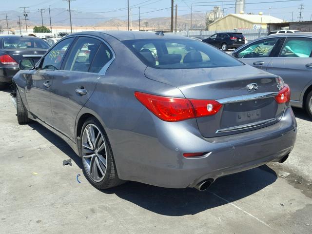 JN1AV7AP4GM490281 - 2016 INFINITI Q50 HYBRID GRAY photo 3