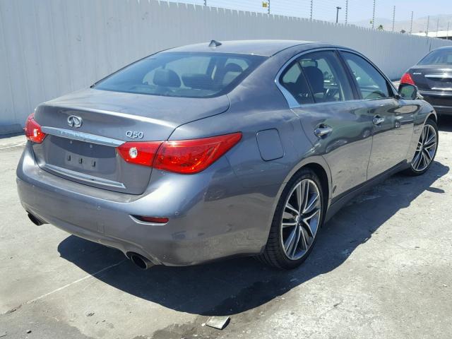 JN1AV7AP4GM490281 - 2016 INFINITI Q50 HYBRID GRAY photo 4