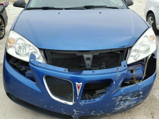 1G2ZG58N674114866 - 2007 PONTIAC G6 BASE BLUE photo 9