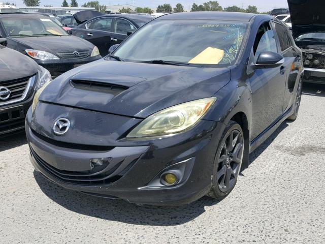JM1BL1L49D1818539 - 2013 MAZDA SPEED 3 BLACK photo 2