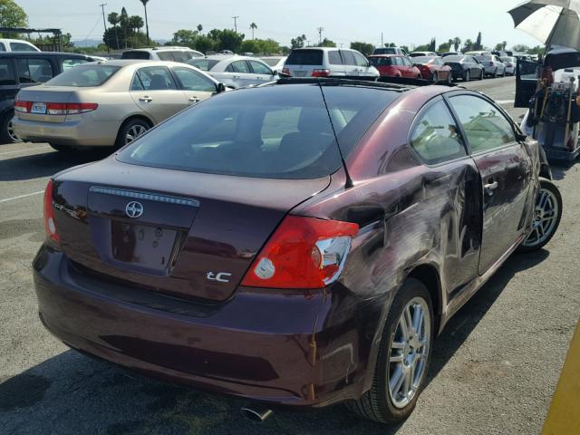 JTKDE167560118656 - 2006 TOYOTA SCION TC MAROON photo 4