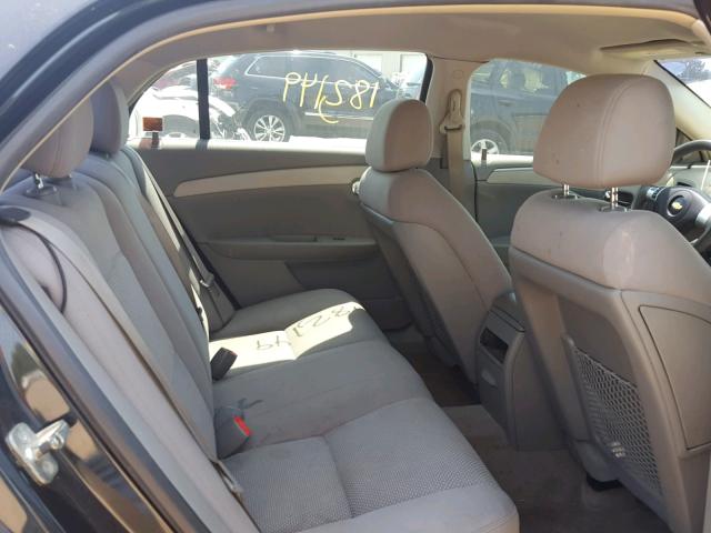 1G1ZG57B69F131640 - 2009 CHEVROLET MALIBU LS BLACK photo 6