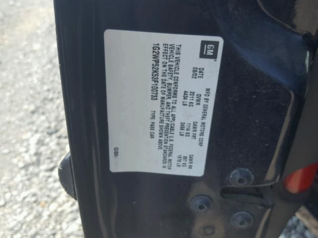 1G2WP52K53F100733 - 2003 PONTIAC GRAND PRIX BLUE photo 10