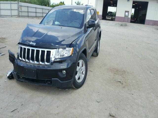 1C4RJFAGXCC135749 - 2012 JEEP GRAND CHER BLACK photo 2