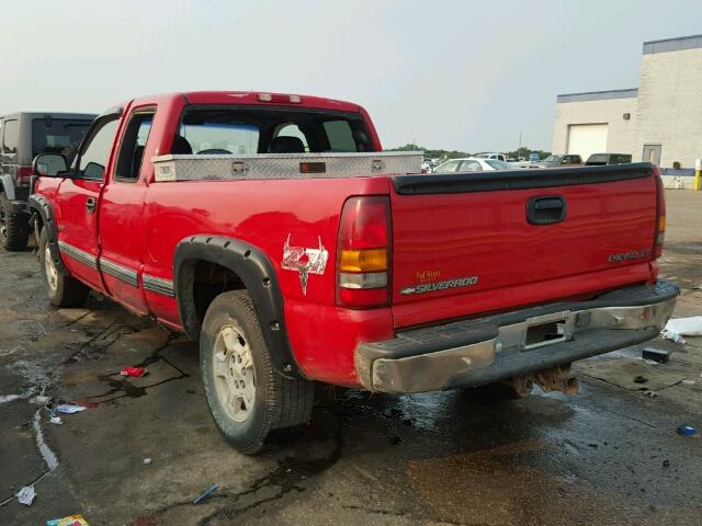 1GCEK19TXYE115464 - 2000 CHEVROLET SILVERADO RED photo 3