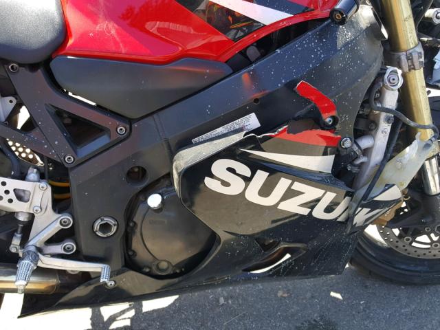 JS1GN7CA352115338 - 2005 SUZUKI GSX-R600 K RED photo 7