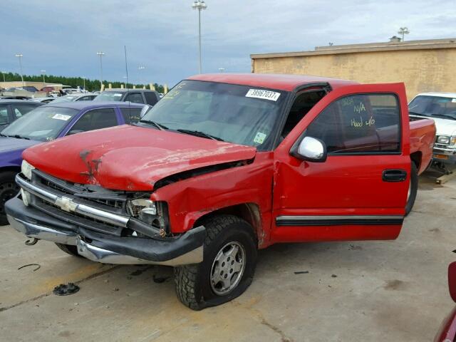 1GCEK19T7YE349321 - 2000 CHEVROLET SILVERADO RED photo 2