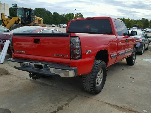 1GCEK19T7YE349321 - 2000 CHEVROLET SILVERADO RED photo 4