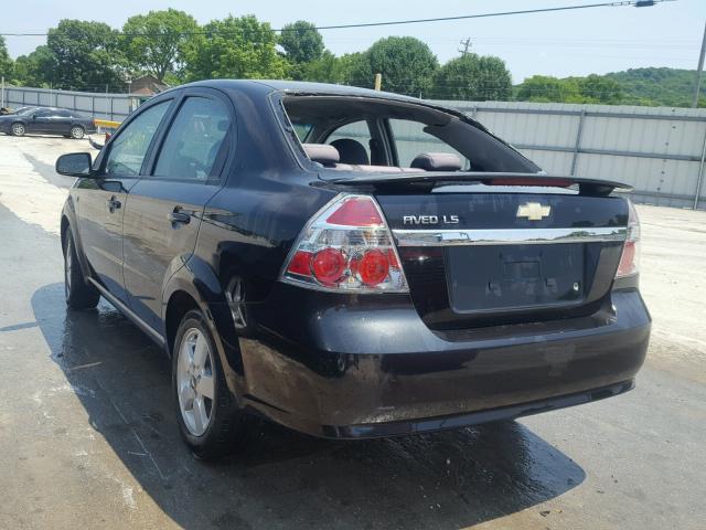 KL1TD56628B235176 - 2008 CHEVROLET AVEO BASE Графитовый фото 3