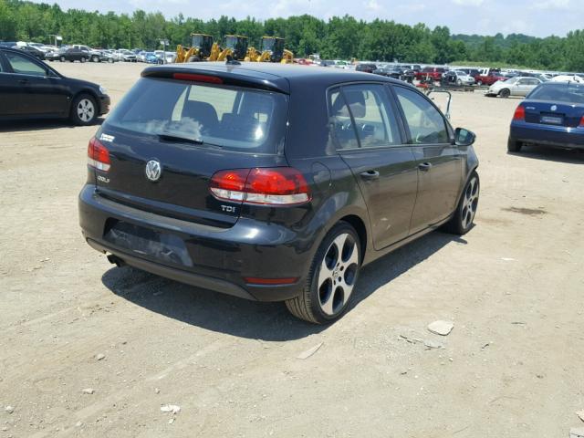 WVWDM7AJ2CW165202 - 2012 VOLKSWAGEN GOLF BLACK photo 4