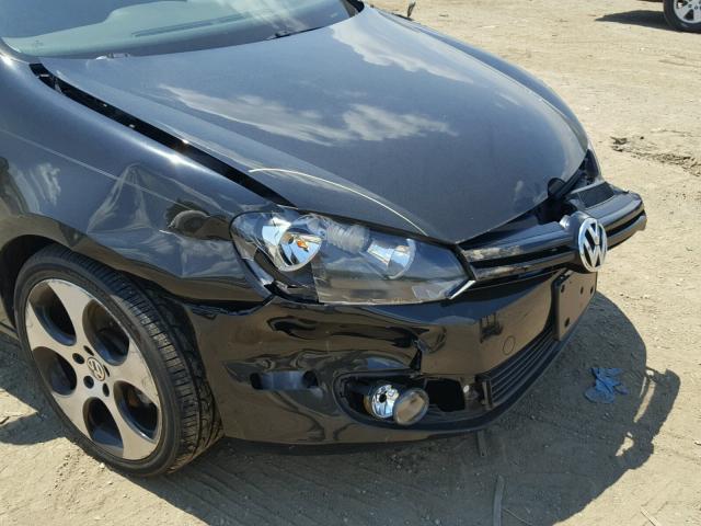 WVWDM7AJ2CW165202 - 2012 VOLKSWAGEN GOLF BLACK photo 9