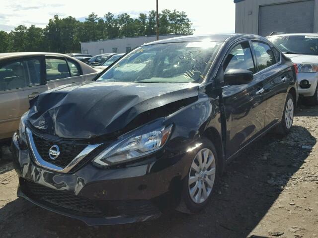 3N1AB7AP2GY311256 - 2016 NISSAN SENTRA S BLACK photo 2