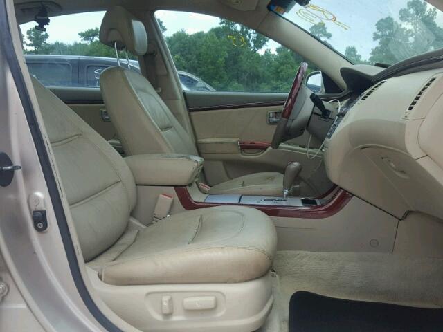 KMHFC46F17A211003 - 2007 HYUNDAI AZERA SE BEIGE photo 5