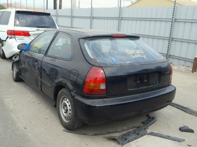 2HGEJ6329TH107729 - 1996 HONDA CIVIC CX BLACK photo 3