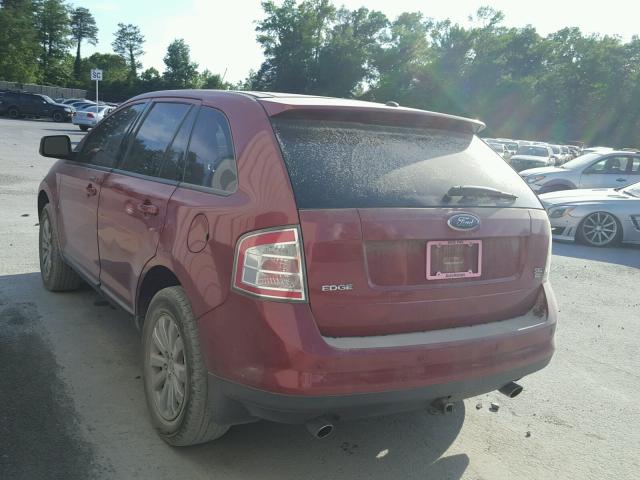 2FMDK49C67BB55057 - 2007 FORD EDGE SEL P RED photo 3