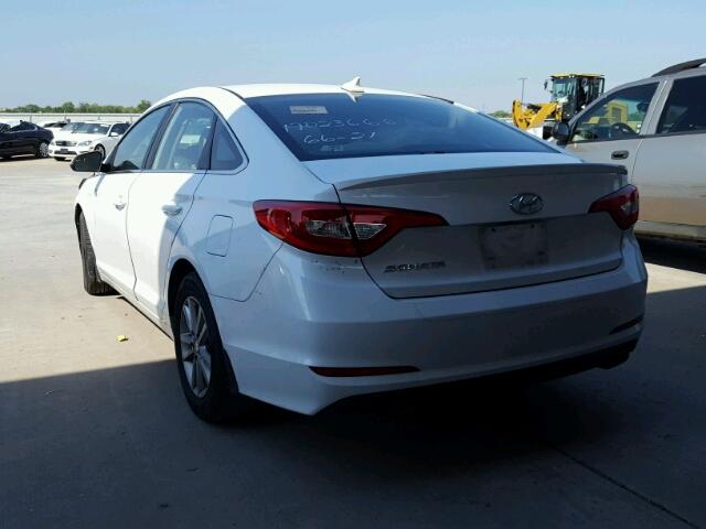 5NPE24AF6GH398970 - 2016 HYUNDAI SONATA SE WHITE photo 3