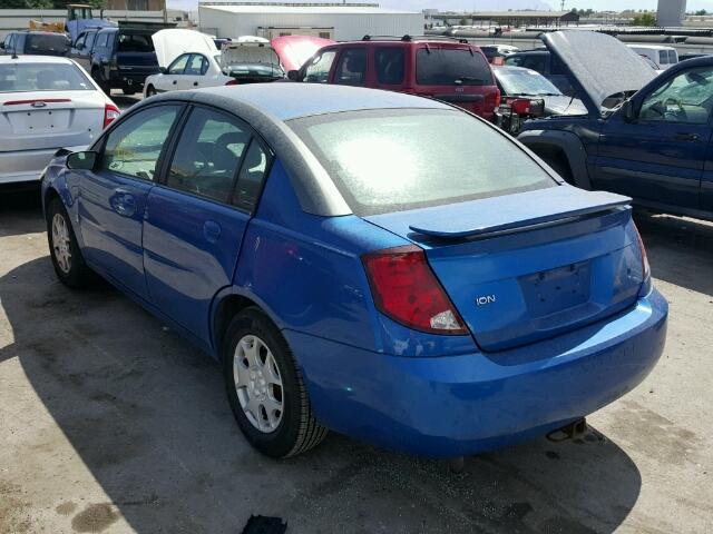 1G8AJ52FX3Z124593 - 2003 SATURN ION LEVEL BLUE photo 3