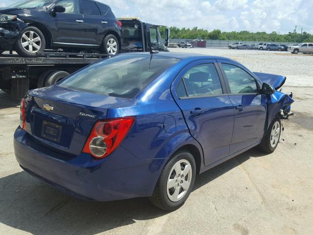 1G1JA5SH2E4106489 - 2014 CHEVROLET SONIC LS BLUE photo 4