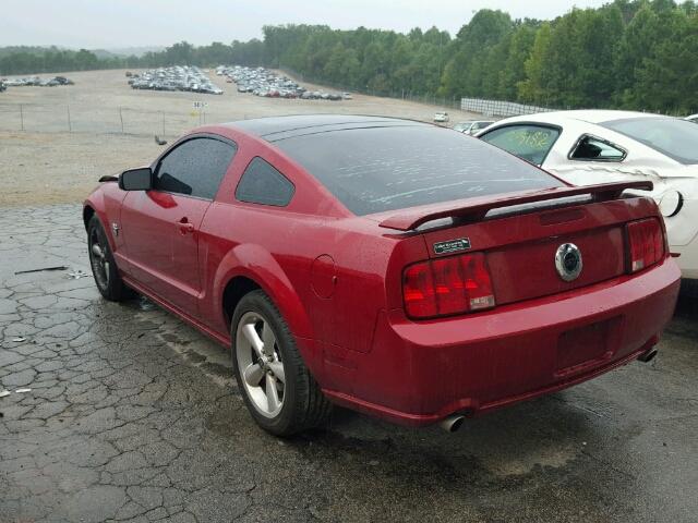 1ZVHT82H195130541 - 2009 FORD MUSTANG GT RED photo 3