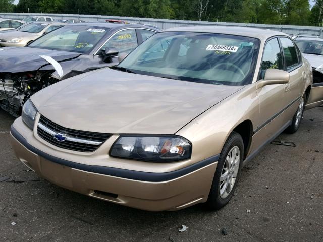 2G1WF52E549412630 - 2004 CHEVROLET IMPALA TAN photo 2