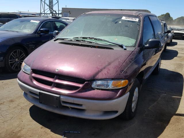 2B4GP2534YR735510 - 2000 DODGE CARAVAN MAROON photo 2