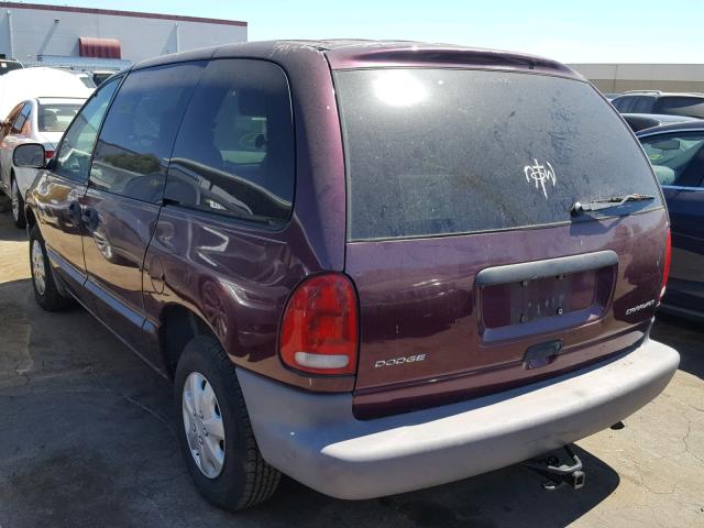 2B4GP2534YR735510 - 2000 DODGE CARAVAN MAROON photo 3