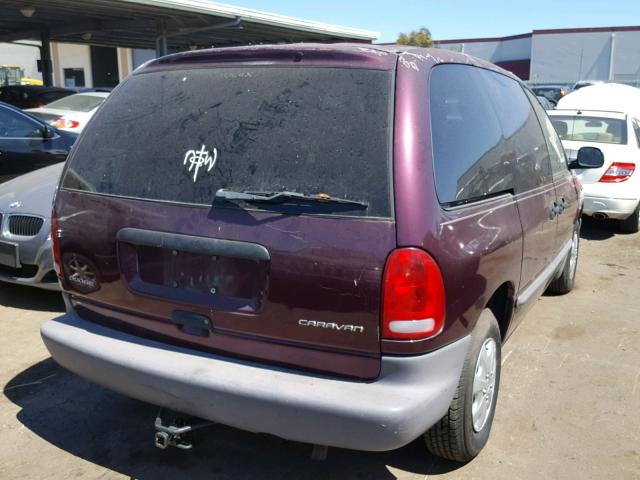 2B4GP2534YR735510 - 2000 DODGE CARAVAN MAROON photo 4