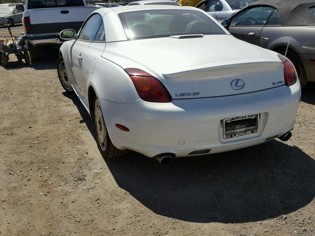 JTHFN48Y330047510 - 2003 LEXUS SC 430 WHITE photo 3