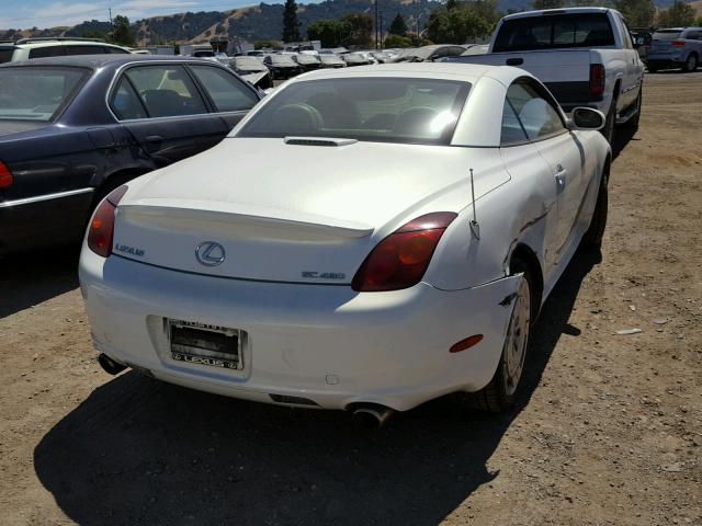 JTHFN48Y330047510 - 2003 LEXUS SC 430 WHITE photo 4