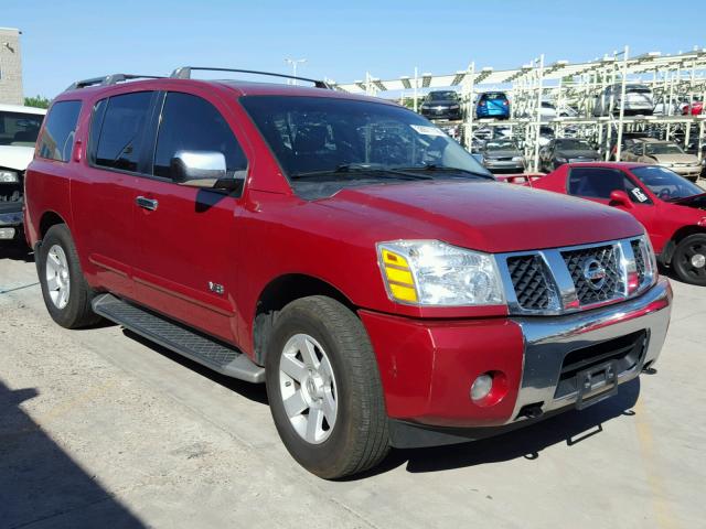 5N1AA08B85N705724 - 2005 NISSAN ARMADA SE RED photo 1