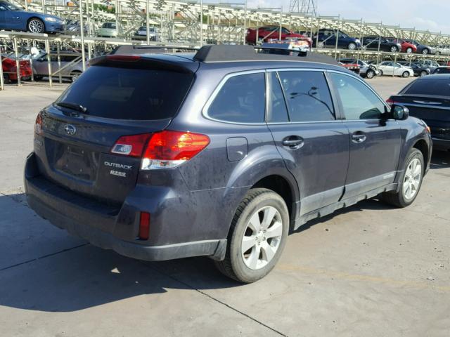 4S4BRBCC7B3341313 - 2011 SUBARU OUTBACK 2. GRAY photo 4