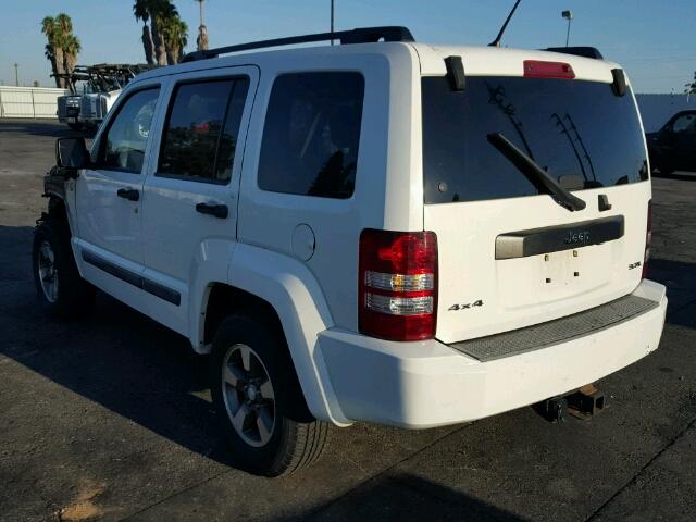 1J8GN28K48W176634 - 2008 JEEP LIBERTY SP WHITE photo 3