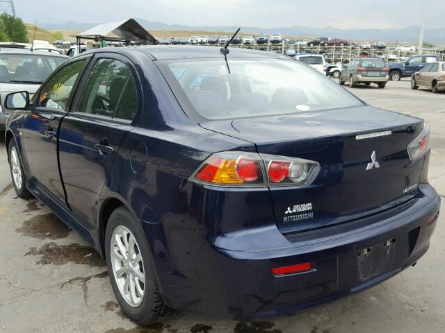 JA32U2FU6EU016866 - 2014 MITSUBISHI LANCER ES/ BLUE photo 3