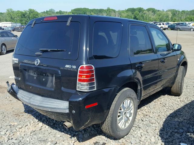 4M2CU97177KJ19919 - 2007 MERCURY MARINER PR BLACK photo 4