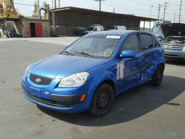 KNADE243X96539669 - 2009 KIA RIO 5 SX BLUE photo 2