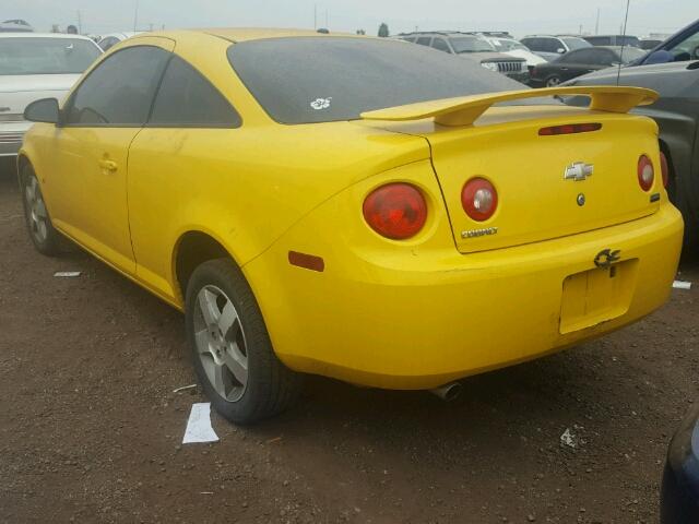 1G1AL18F887319569 - 2008 CHEVROLET COBALT YELLOW photo 3