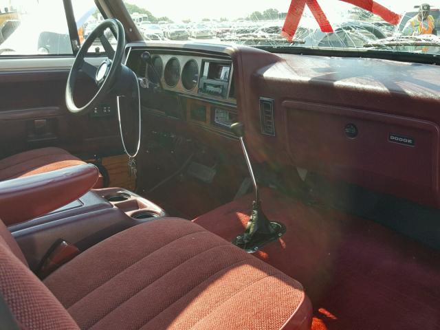 3B4GW12W6HM703709 - 1987 DODGE RAMCHARGER RED photo 5