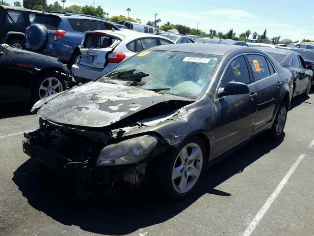1G1ZA5EN3A4165968 - 2010 CHEVROLET MALIBU LS BLACK photo 2
