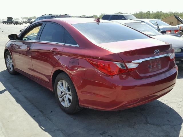 5NPEB4AC2DH747480 - 2013 HYUNDAI SONATA GLS BURGUNDY photo 3