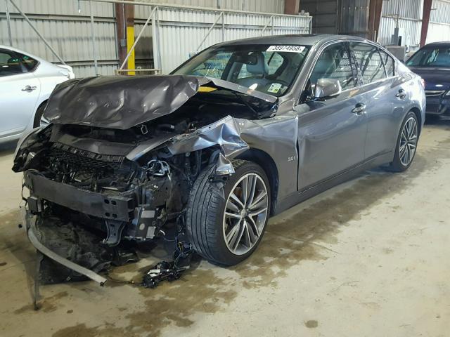 JN1EV7AP4GM304871 - 2016 INFINITI Q50 PREMIU GRAY photo 2