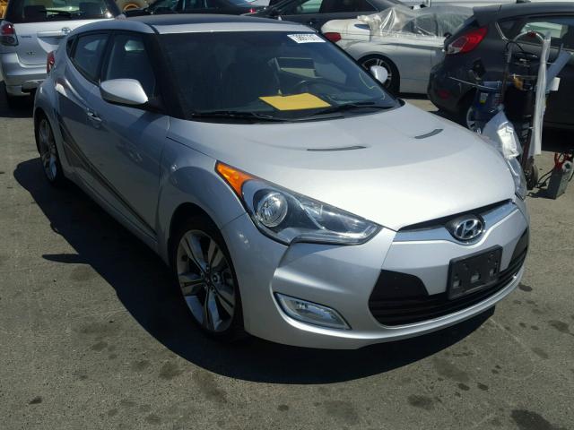 KMHTC6AD0DU166411 - 2013 HYUNDAI VELOSTER B SILVER photo 1