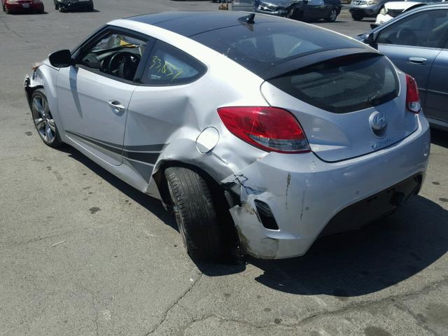 KMHTC6AD0DU166411 - 2013 HYUNDAI VELOSTER B SILVER photo 3