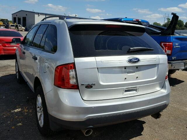 2FMDK3GC0DBB44306 - 2013 FORD EDGE SE SILVER photo 3