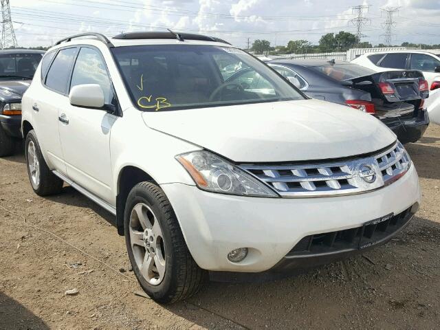 JN8AZ08W44W319704 - 2004 NISSAN MURANO SL WHITE photo 1