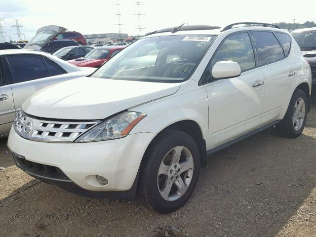 JN8AZ08W44W319704 - 2004 NISSAN MURANO SL WHITE photo 2