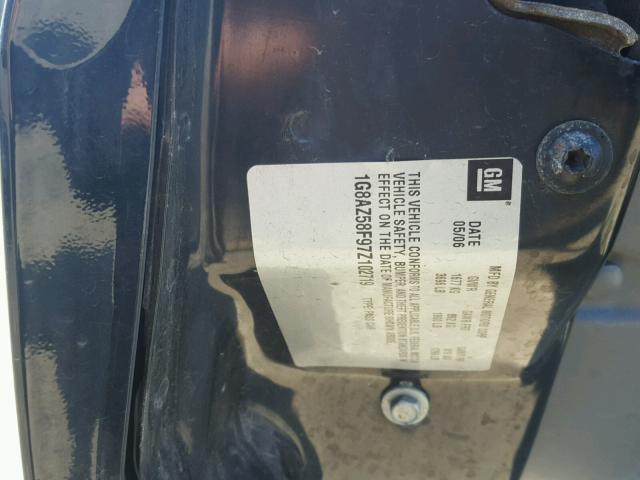 1G8AZ58F97Z102719 - 2007 SATURN ION LEVEL BLACK photo 10