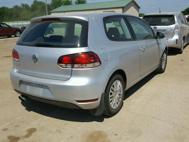 WVWBA7AJ3AW370606 - 2010 VOLKSWAGEN GOLF SILVER photo 4