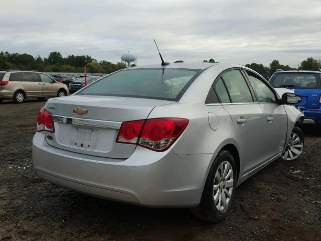 1G1PC5SHXB7288098 - 2011 CHEVROLET CRUZE SILVER photo 4