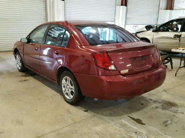 1G8AJ52FX4Z195682 - 2004 SATURN ION LEVEL MAROON photo 3
